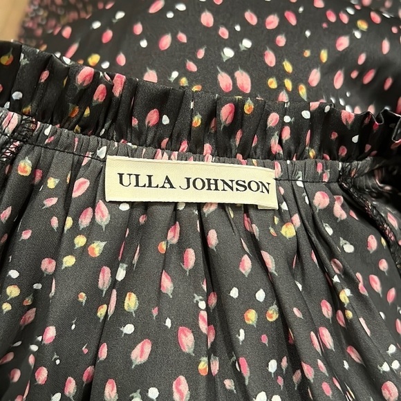 Ulla Johnson Black Rose Print Tunic Blouse Size 4 - Picture 6 of 8